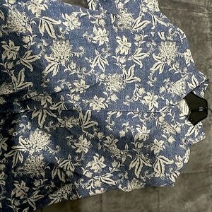 Womens Blue Floral Coldwater Creek